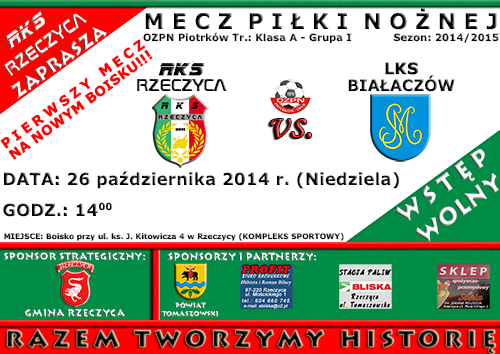 plakat mecz rks rzeczyca-lks bialaczow site