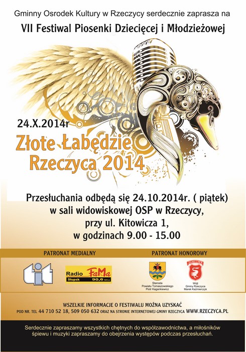 plakat rzeczyca ZLOTE LABEDZIE Kopiowanie