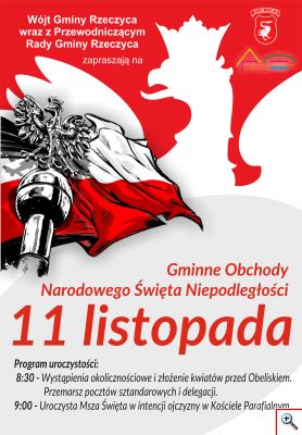 2019 Gmina Rzeczyca plakat 11 listopada