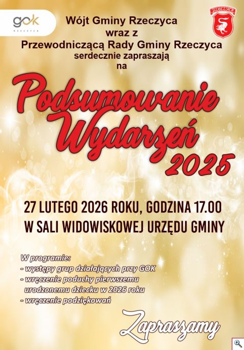 2026 GOK Rzeczyca Podsumowanie wydarzeń plakat