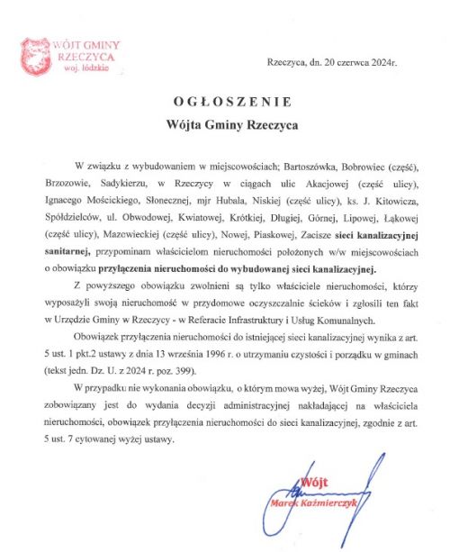 ogłoszenie