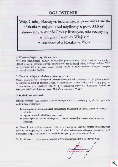 ogloszenie - roszkowa wola