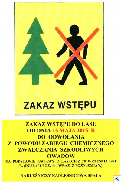 zakaz wstępu do lasu